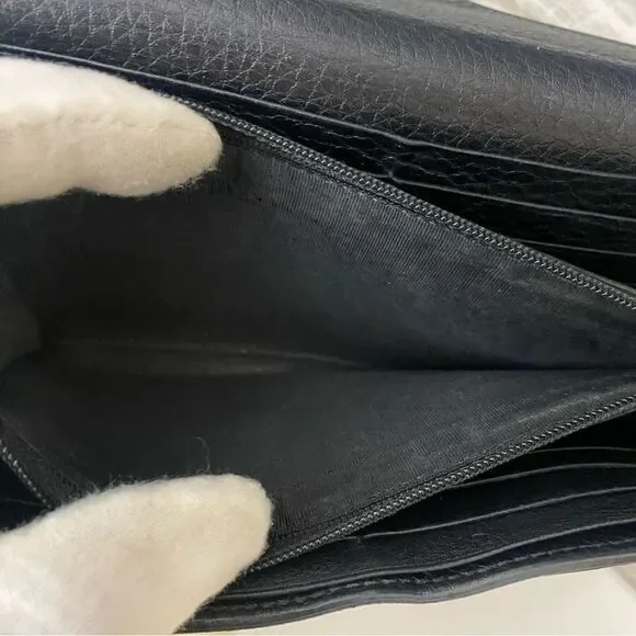 GUCCI GG Leather Long Wallet to Shoulder Bag 💼 Black - Picture 15 of 17